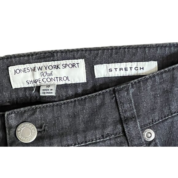 Jones New York Sport Jeans with Shape Control Sz 10 Womens Grey Straight Leg - Picture 4 of 7